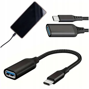Adapter przejściówka USB C na USB 3.0 OTG kabel typ C do laptopa telefonu - Adaptery i przejściówki - miniaturka - grafika 1