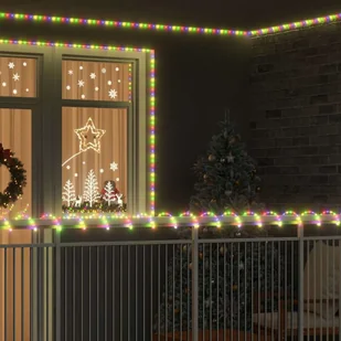 vidaXL Lina świetlna z 120 diodami LED Wielokolorowe 5 m PVC - Oświetlenie świąteczne - miniaturka - grafika 1