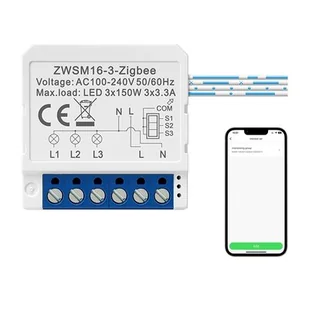 Inteligentny przełącznik dopuszkowy ZigBee Avatto ZWSM16-W3 TUYA - Systemy inteligentnych domów - miniaturka - grafika 1