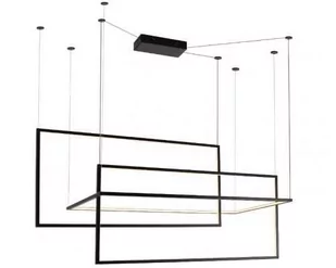 Maxlight Lampa wisząca Geometric P0271D czarna oprawa nowoczesna z funkcja ściemniania światła P0271D - Lampy sufitowe - miniaturka - grafika 1