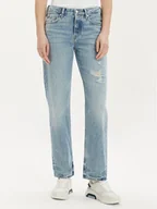 Spodnie damskie - Tommy Hilfiger Jeansy Classic WW0WW41307 Niebieski Straight Fit - miniaturka - grafika 1