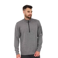 Bluzy sportowe męskie - Bluza męska wełniana z krótkim ekspresem Brubeck OUTDOOR MERINO - miniaturka - grafika 1