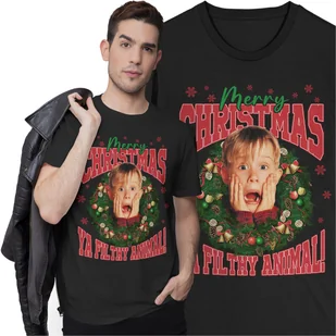 Świąteczna Koszulka Prezent na Święta Kevin Sam w Domu Merry Christmas - Koszulki męskie Świąteczna Koszulka Prezent na Święta Kevin Sam w Domu Merry Christmas - Koszulki męskie - miniaturka - grafika 1
