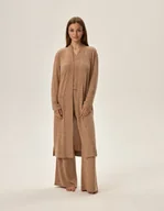 Bielizna nocna - Szlafrok Fudge 41948-80X Beżowy Beżowy, M - miniaturka - grafika 1