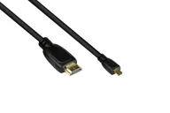 Kable - Alcasa 4532-020 kabel HDMI 2 m HDMI Typu A (Standard) HDMI Typu D (Micro) Czarny - miniaturka - grafika 1