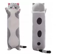 Koce i narzuty dla dzieci - DŁUGI KOT MASKOTKA PODUSZKA KOT SZARY 50 CM - miniaturka - grafika 1
