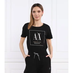 Armani Exchange T-shirt | Regular Fit - Koszulki i topy damskie - miniaturka - grafika 1