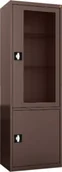 Meble i wyposażenie gabinetów medycznych - MDW/1s.8017 szafa lekarska 1-skrzydłowa 2-komorowa brązowa - miniaturka - grafika 1