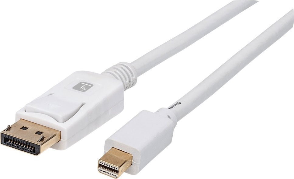 Kabel Techly TECHLY Mini-DisplayPort M auf DisplayPort M Kabel 4K 60Hz weiss 1m
