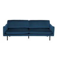 Sofy i kanapy - Beliani Sofa trzyosobowa welur ciemnoniebieska VINTERBRO - miniaturka - grafika 1