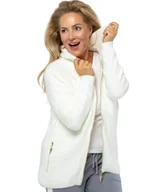 Swetry damskie - Ciepły kardigan sweter z puszystej dzianiny GRAŻYNA-S/M - miniaturka - grafika 1