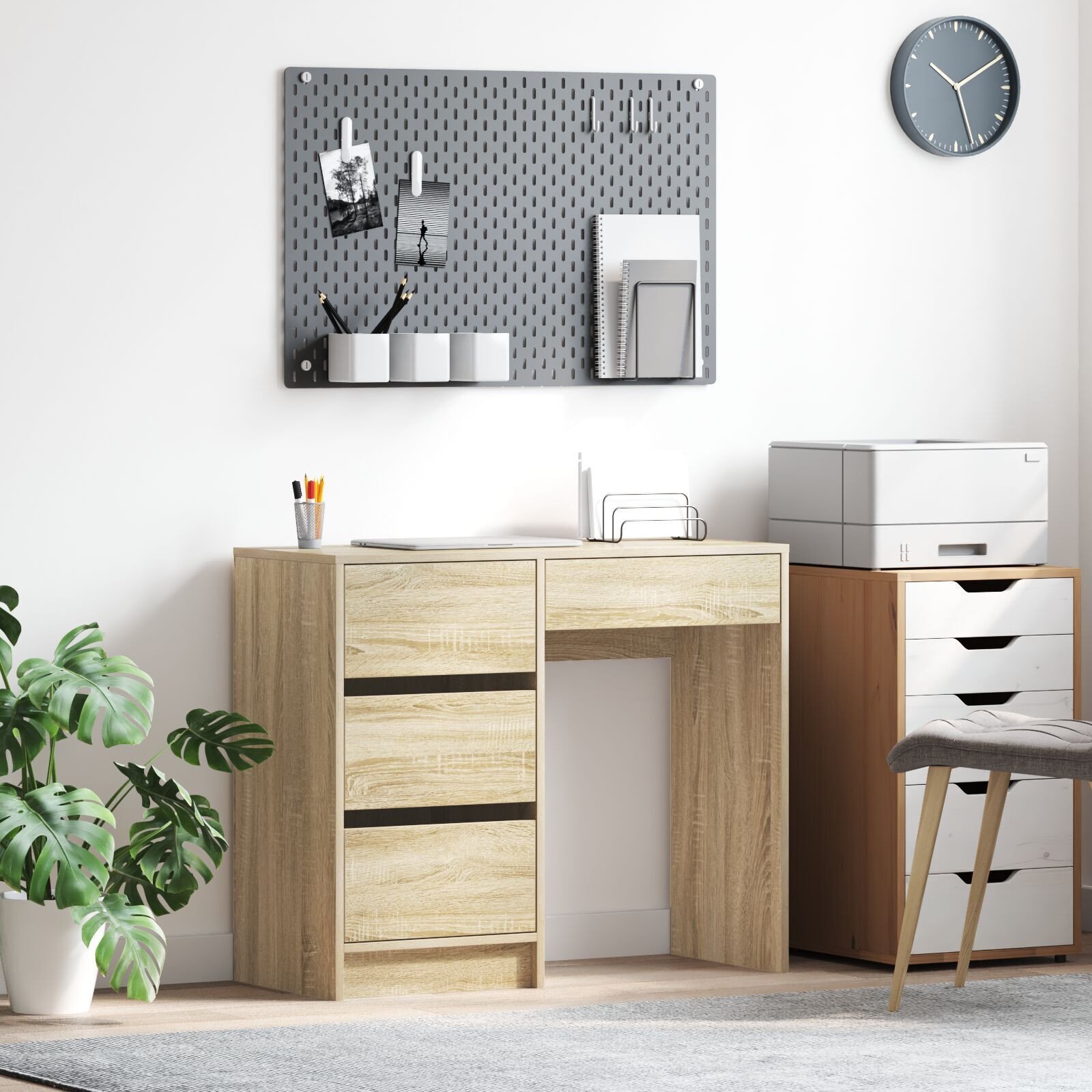vidaXL Sonoma Oak Biurko do pisania Dąb Sonoma Płyta wiórowa