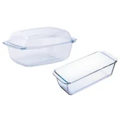 Naczynia żaroodporne - Naczynie żaroodporne z pokrywą 5,8 l i keksówka gratis - miniaturka - grafika 1