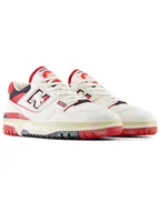 Trampki damskie - New Balance Skórzane sneakersy "550" w kolorze kremowo-czerwonym - miniaturka - grafika 1