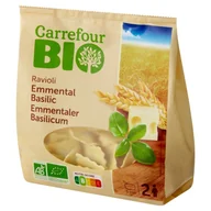 Szybkie dania obiadowe - Carrefour Bio Ravioli z nadzieniem z twarogiem serem ricotta i Emmentaler oraz bazylią 250 g - miniaturka - grafika 1