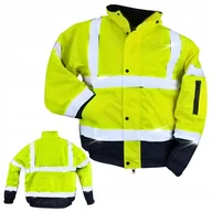 Odzież robocza - KURTKA ZIMOWA męska robocza ODBLASKOWA Ocieplana WODOODPORNA żółta BHP 3XL - miniaturka - grafika 1