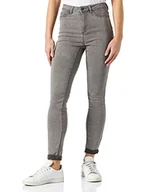 Spodnie damskie - Noisy may Damskie spodnie jeansowe, Jasnoszary denim, 30W / 34L - miniaturka - grafika 1