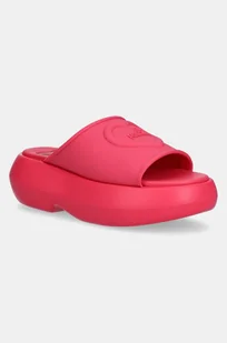 Love Moschino klapki damskie kolor różowy na platformie JA28207I0MI40604 - Klapki i japonki damskie - miniaturka - grafika 1