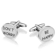 Spinki do mankietów i krawatów - Spinki do mankietów X2 Be Happy - miniaturka - grafika 1