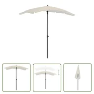 Parasole ogrodowe - The Living Store Parasol ogrodowy na słupku - 200x130 cm - piaskowy - Parasol Ogrodowy - miniaturka - grafika 1