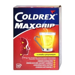 GlaxoSmithKline Coldrex MaxGrip cytrynowy 10 szt. - Przeziębienie i grypa - miniaturka - grafika 1