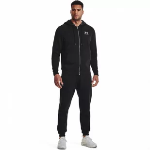 Męskie spodnie dresowe Under Armour UA Essential Fleece Jogger - czarne - UNDER ARMOUR - Spodnie sportowe męskie - miniaturka - grafika 1