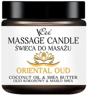 Świece - Nawilżająca świeca do masażu VCee 80 g - różne zapachy - Oriental Oud - grafika 1