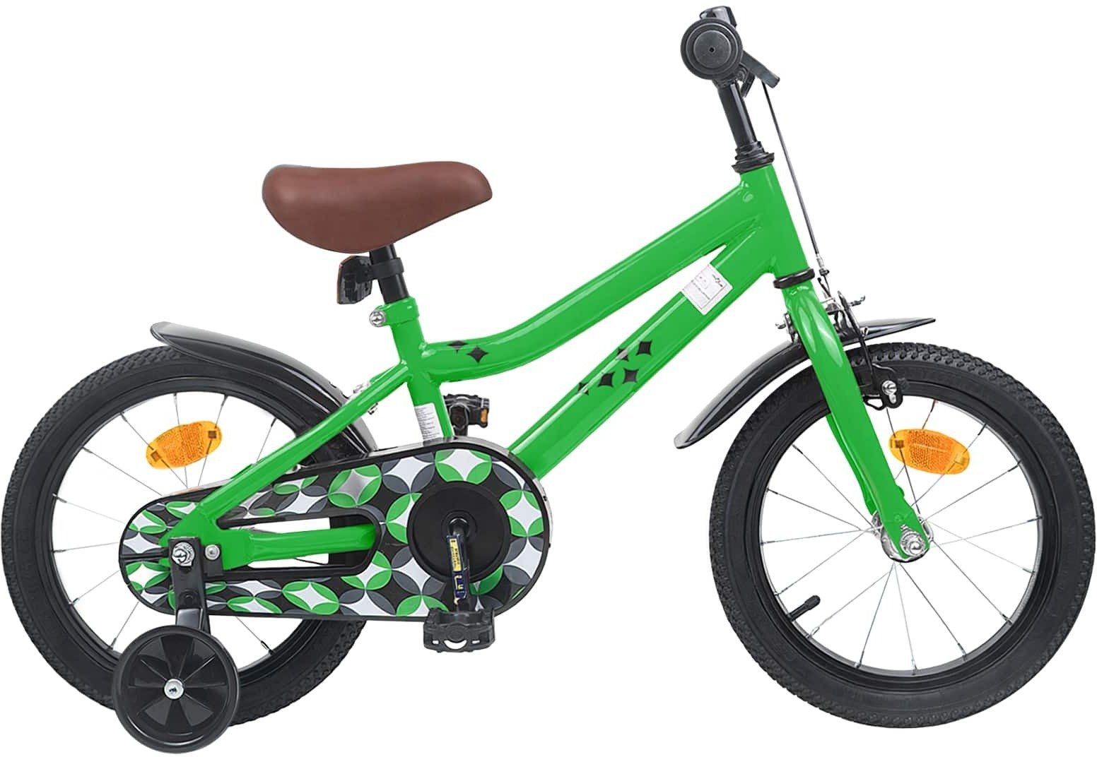 vidaXL vidaXL Rower Dziecięcy 14 Cali dla dzieci w wieku 3-5 lat zielony
