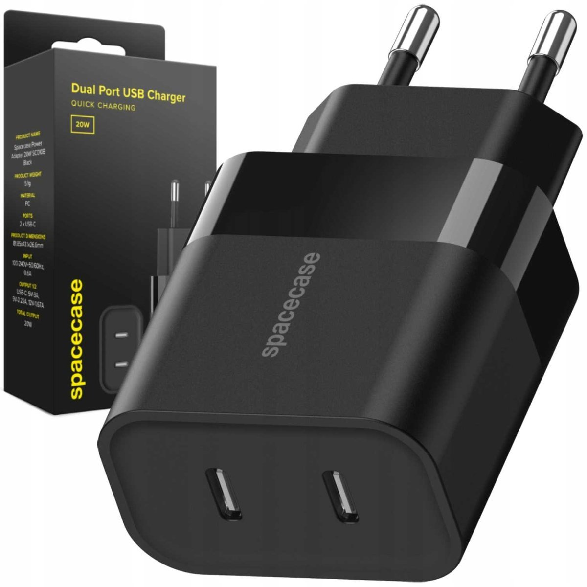 SC USB Charger 20W SC010B black