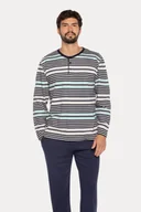 Piżamy męskie - Piżama męska GASPAR XXL Szary - miniaturka - grafika 1