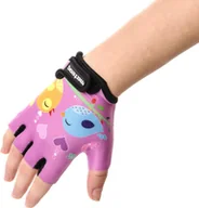 Rękawiczki rowerowe - Meteor Rękawiczki rowerowe różowo-szare r. XS 24176 - miniaturka - grafika 1