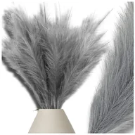 Sztuczne kwiaty - Trawa pampasowa sztuczna 20szt trzcina szara dekoracyjna pióra - miniaturka - grafika 1