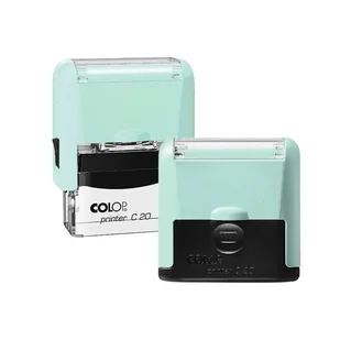 Pieczątka COLOP COMPACT 20 PRO pastelowy zielony - poduszka: czarna 38x14 mm - Pieczątki - miniaturka - grafika 1