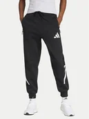 Spodnie sportowe damskie - adidas Spodnie dresowe Z.N.E. JC9309 Czarny Regular Fit - miniaturka - grafika 1