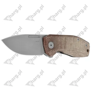 Nóż składany LionSteel Nano Natural Canvas Micarta, Satin MagnaCut (NA01 CVN) - Noże - miniaturka - grafika 2