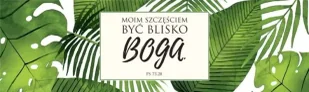 Zakładka duża - Moim szczęściem być blisko Boga - Szaron - Zakładki do książek - miniaturka - grafika 1