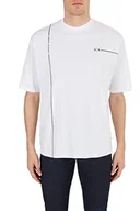Bluzy męskie - Armani Exchange Męska bluza Sustainable, stretch Cotton, biała, bardzo duża, biały, XXL - miniaturka - grafika 1