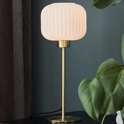 Lampy stojące - Markslojd lampa stołowa Sober 1L E14 szczotkowany mosiądz/biała 38,1cm 108120 - miniaturka - grafika 1