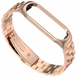 Pasek Opaska Bransoleta True Gold do Xiaomi Mi Band 5/6 złota stalowa - Akcesoria do smartwatchy - miniaturka - grafika 1