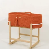 Łóżeczka i kojce - Kosz Mojżesza BOHO Handmade z kołyską - musztardowy - miniaturka - grafika 1