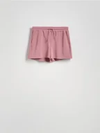 Spodenki damskie - Reserved - Modalowe szorty - jasnofioletowy - miniaturka - grafika 1