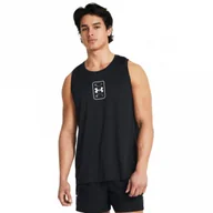 Koszulki sportowe męskie - Męski top do koszykówki Under Armour UA Baseline Performance Tank - czarny - UNDER ARMOUR - miniaturka - grafika 1