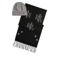 Czapki damskie - Zestaw Szalik i Czapka LAUREN RALPH LAUREN LAUREN RALPH LAUREN-454P04457 Czarny - miniaturka - grafika 1
