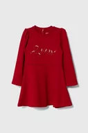 Sukienki i spódniczki dla dziewczynek - Guess sukienka dziecięca kolor czerwony mini rozkloszowana - miniaturka - grafika 1