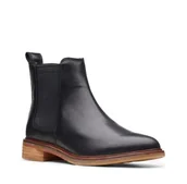 Botki damskie - Clarkdale Arlo E [black leather] - rozmiar 38 - miniaturka - grafika 1