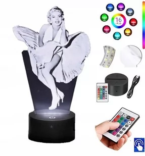 Lampka na biurko Marilyn Monroe 16kol. LED PLEXIDO - Lampy pozostałe Lampka na biurko Marilyn Monroe 16kol. LED PLEXIDO - Lampy pozostałe - miniaturka - grafika 1