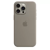 Etui i futerały do telefonów - Etui silikonowe z MagSafe do iPhonea 15 Pro Max - popielaty brąz - miniaturka - grafika 1