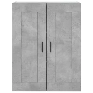Witrynka, szarość betonu 69,5x34x180 cm materiał drewnopochodny Lumarko! - Witryny - miniaturka - grafika 7