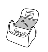 Kosmetyczki, organizery i kuferki - Noble Cosmetic Kuferek Kosmetyczka Noble Blossom B002 - miniaturka - grafika 1