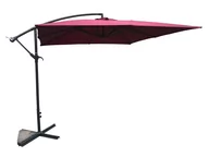 Parasole ogrodowe - Rojaplast Parasol ogrodowy 8080 270x270cm) bordowy - miniaturka - grafika 1